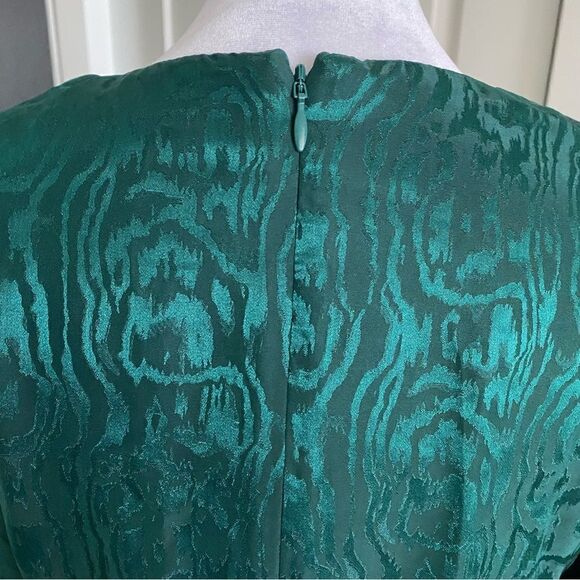 INTERMIX Birdie Silk Wrap Midi Dress in Emerald Green Size S - Picture 5 of 8